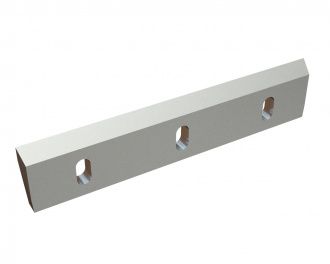 Rotor knife 485x100x22, PremiumCut, cutting edge 50°, 2x M10, X version, 3 slotted holes for Herbold Meckesheim USA - Resource Recycling Systems Inc. Herbold SMS 80/100