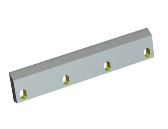 Rotor knife 500x97x24, Eco Line, 4 slotted holes, cutting edge 2x49°/54°, X version for Tria 