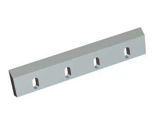 Rotor knife 525x95x24, Premium Line, 4 slotted holes, cutting edge 45°, 2xM12, X version for Rapid Granulator AB 