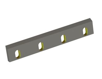 Rotor knife 600x100x25, Eco Line, 4 slotted holes, cutting edge 60°, X version 