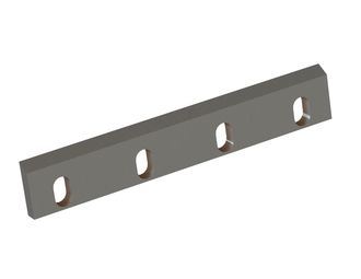 Rotor knife 600x100x25, Premium Line, 4 slotted holes, cutting edge 60°, X version 