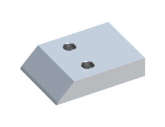 Rotor knife 70x50x15 Premium Line 2 holes, edge 2x60°/45°, X-version for I.R.S. Italia 