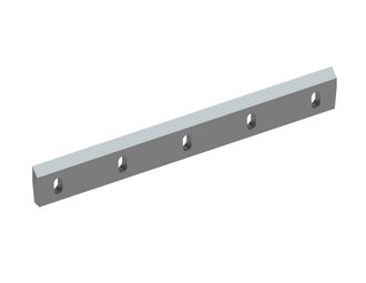 Rotor knife 768x100x22, Premium Line, cutting edge 50°, 2xM10, 2xM16, double-sided end chamfer for Herbold Meckesheim GmbH 