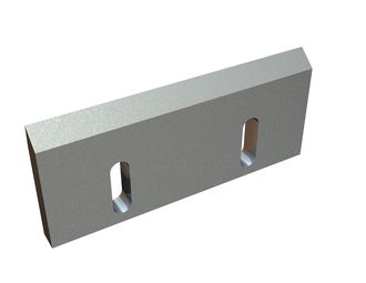 Rotor knife center 210x90x16, Premium Line, 2 slotted holes, cutting edge 7° (front)/50°, M8 thread for Hosokawa Alpine AG 