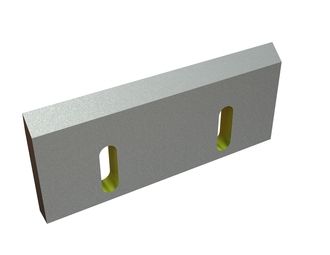 Rotor knife center 210x90x16, StandardCut, 2 slotted holes, cutting edge 7° (front)/50°, M8 thread for Hosokawa Alpine AG 