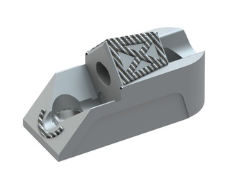 Rotor knife holder 266x150x104, armored, version 87 for Hardox support plate for Lindner Recyclingtech 