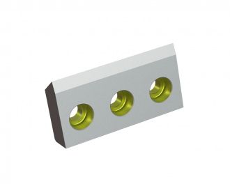 Rotor knife left 189x98x34 Eco Line 3 counter-sunk holes, blade 55°, X-version for Herbold Meckesheim USA - Resource Recycling Systems Inc. Herbold SMS 80/120
