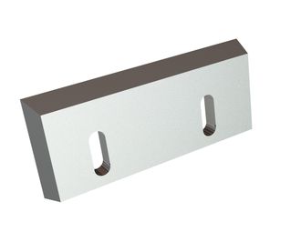 Rotor knife left 200x85x15, PremiumCut, 2 slotted holes, 2x M8 threads, X version for Hosokawa Alpine AG 