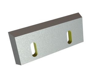Rotor knife left 200x85x15, StandardCut, 2 slotted holes, 2xM8 threads, X version for Hosokawa Alpine AG 