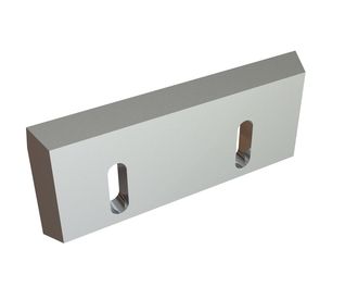 Rotor knife left 210x90x16, PremiumCut, 2 slotted holes 14x44, 2xM8, cutting edge, Y version for Hosokawa Alpine AG 