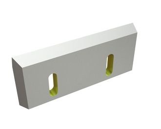 Rotor knife left 210x90x16, StandardCut, 2 slotted holes, cutting edge 7° (front)/50°, X version for Hosokawa Alpine AG 