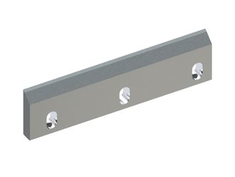 Rotor knife left 300x78x19, PremiumCut, cutting edge 50°/55°, 3 slotted holes, Y version 