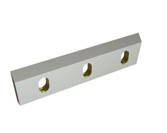 Rotor knife left 304x75x17, StandardCut, 3 slotted holes, cutting edge 55°/50°, X version for Rapid Granulator AB 