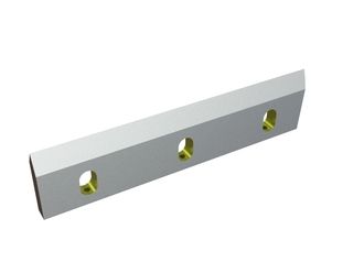 Rotor knife left 390x93x20, StandardCut, 3 slotted holes, cutting edge 9x18° (front) / 30°, X versio for Rapid Granulator AB 
