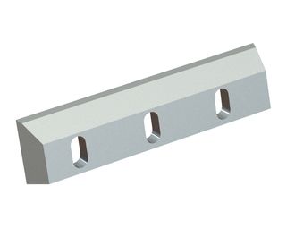Rotor knife left 399x100x24.5, Premium Line, 3 slotted holes, cutting edge 30°/45°, X version 