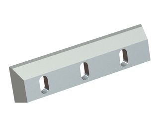 Rotor knife left 399x100x25, Premium Line, 3 slotted holes, cutting edge 30°/45°, Y version 