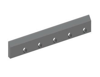 Rotor knife left 400x80x18, PremiumCut, 5 slotted holes, cutting edge 4x45°/40°, X version for Folcieri 