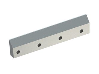 Rotor knife left 495x110x38 Premium Line 4 counter-sunk holes, edge 3x55°/45°, X-version for Heinrich Dreher Maschinenbau 