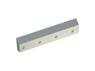 Rotor knife middle 495x110x38 Eco Line 4 long slots, edge 3x55°/45°, X-version for Heinrich Dreher Maschinenbau 
