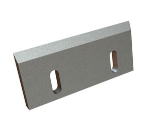 Rotor knife right 200x85x15, PremiumCut, 2 slotted holes, 2x M8 threads, X version for Hosokawa Alpine AG 