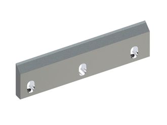 Rotor knife right 300x78x19, PremiumCut, cutting edge 50°/55°, 3 slotted holes, Y version 