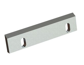 Rotor knife right 334x79x20, Premium Line, 2 slotted holes, cutting edge 60°, 2x M8 thread 