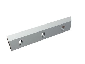 Rotor knife right 390x93x20, PremiumCut, 3 slotted holes, cutting edge 9x18° (front) / 30° for Rapid Granulator AB 