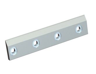 Rotor knife right 472x108x19, Eco Line, 4 slotted holes, cutting edge 35°, X version for Cumberland 