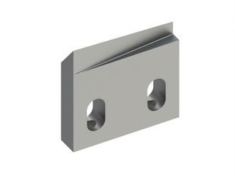 Rotor knife right-hand 50x49x10, cutting edge 40°, 2 slotted holes, PremiumCut, X version 