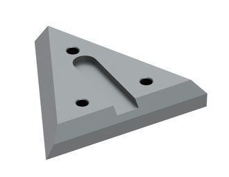Rotor shredder knife 216x209x40, PremiumCut, M16 thread, W8 version for Eldan Recycling Eldan SC 2118