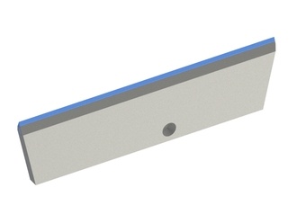 Rotormesser 129.2x35x5, keilförm. HM-Schneide 45°, beids. Stirnfasen 77.5°, jede Seite mit konische für EREMA Engineering Recycling Maschinen und Anlagen 