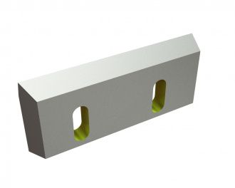 Rotormesser links 210x90x20, StandardCut, 2 Langlöcher, X-Variante für Hosokawa Alpine AG 
