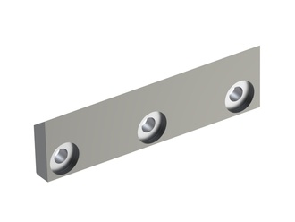 Rotormesser rechts 328x89x26 Premium Line, 3 Senkbohrungen, Schneide 55°, X-Variante, Stirnfase 3° 