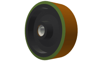 Running wheel slide 300x100, incl. axle for Vecoplan Vecoplan VAZ