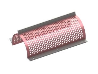 Sceen basket 594 wide, sheet thickness t=5 Eco for Weima Maschinenbau GmbH 