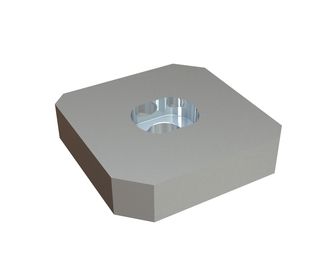 Schneidkrone 119x119x29 Premium Line einseitige Langlochsenkung, 1 Bohrung, W-Variante für Bano Recycling s.r.l. 