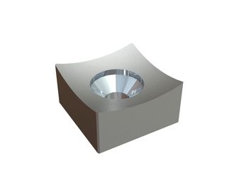 Schneidkrone 43x43x23 PremiumCut, 1 Senkbohrung, Y-Variante für Bano Recycling s.r.l. 