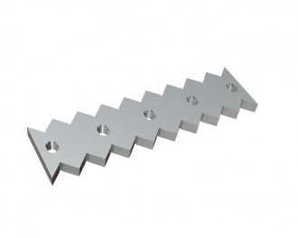 Scraper comb, 494x136x27, Premium Line, version 43, W9 version for Lindner Recyclingtech 