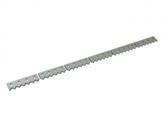 Scraper comb 6-piece 2480x115x28 Eco Line, version 60, X version for Vecoplan Vecoplan VAZ