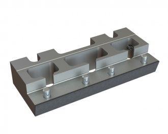 Scraper comb carrier 345x150x67, hard-faced, version 172 new for Lindner Recyclingtech Lindner Komet