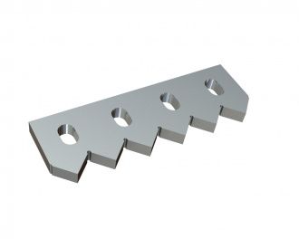 Scraper comb center 388x127x25 Premium Line, version 60, X version for Vecoplan LLC (Retech) 