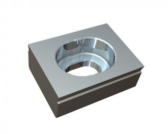 Scraper knife 40x30x15, PremiumCut, slotted countersink, cutting edge 75°, X version for Weima Maschinenbau GmbH Weima WLK