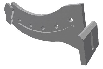 Screen bar center, version 140, for hydraulically operated door for Vecoplan Vecoplan VVZ