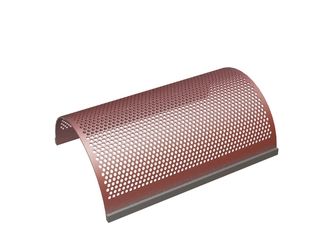 Screen basket 1264 wide, plate thickness t=10 perforation Ø20, ligament 7.2, reinforced, Hardox for Artech Recyclingtechnik GmbH 