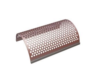 Screen basket 1264 wide, plate thickness t=10 perforation Ø40, ligament 13, reinforced, Hardox for Artech Recyclingtechnik GmbH 