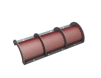 Screen basket 1300 mm wide, screen plate thickness t=8, perforation Ø16 ligament 6 for Vecoplan LLC (Retech) Vecoplan VAZ 1300
