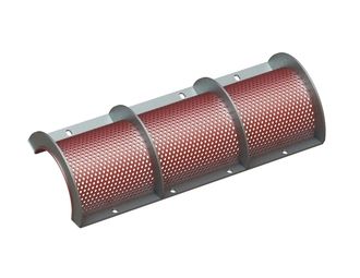 Screen basket 1300 wide, sheet thickness t=8 hole Ø13, bar width 7 for Vecoplan LLC (Retech) 