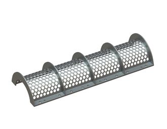 Screen basket 1582 wide, sheet thickness t= 8 hole Ø32, bar width 8 for Vecoplan LLC (Retech) 