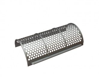 Screen basket 1643 wide, plate thickness t=10 perforation Ø50, ligament 10, Creusabro for Artech Recyclingtechnik GmbH 