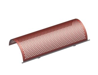 Screen basket 2000 wide, plate thickness t=10 perforation Ø8, ligament 3, Hardox for Hosokawa Alpine AG 